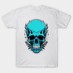 Blue Skull Head T-Shirt